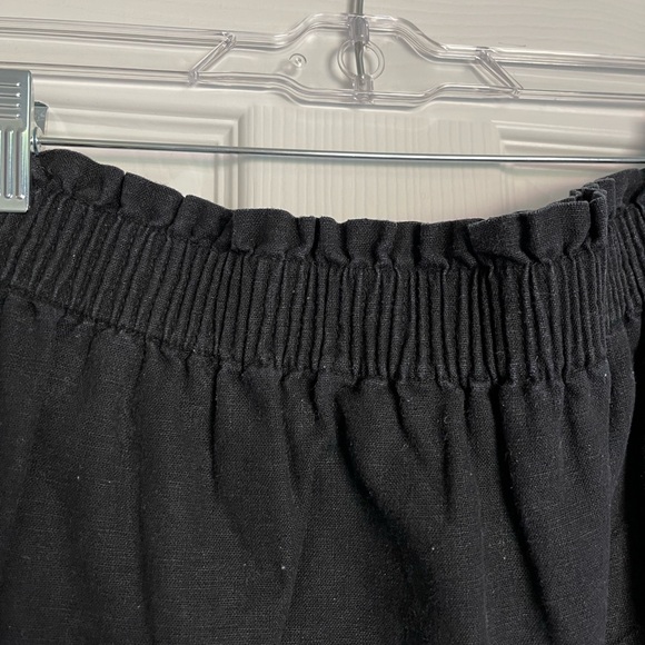 J by J Crew Black Linen Blend Scalloped Mini Skirt - Picture 4 of 7